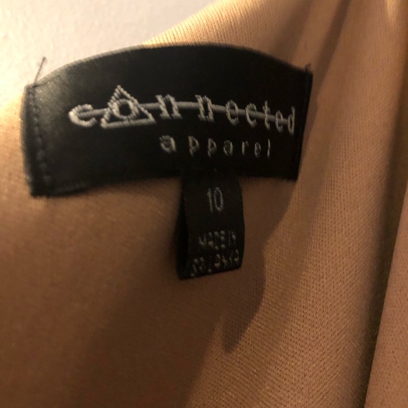 Connected Apparel Black Over Nude Cocktail Dress 10 - Picture 3 of 3